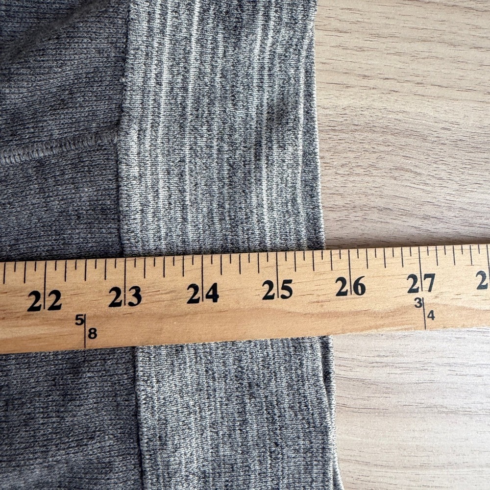 J.Crew Cotton Henley Hoodie Sweater Gray Medium - Picture 8 of 8